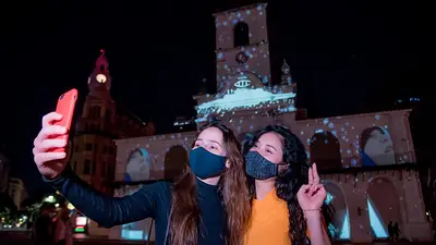 Temporada de invierno: impresionante proyección de imágenes de Ushuaia en el Cabildo de Buenos Aires Temporada de invierno: impresionante proyección de imágenes de Ushuaia en el Cabildo de Buenos Aires