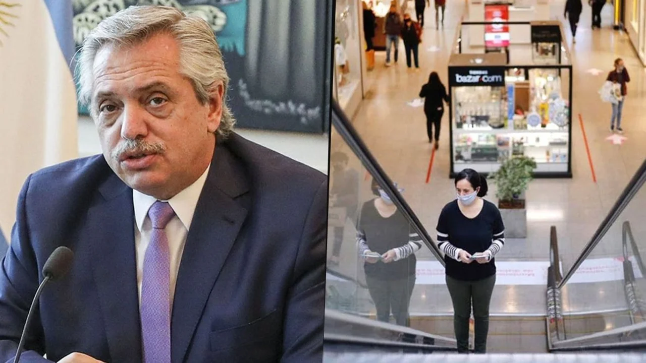 Alberto Fernández y los shoppings