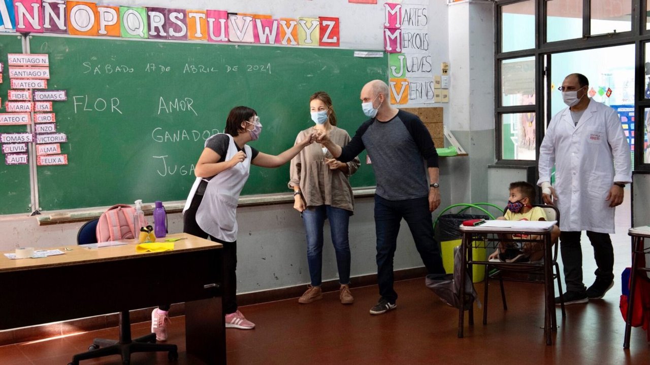 Clases presenciales en CABA, en medio de la pandemia de coronavirus
