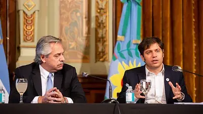 Alberto Fernández y Axel Kicillof se reúnen de urgencia para analizar las cifras récord del COVID-19 Alberto Fernández y Axel Kicillof se reúnen de urgencia para analizar las cifras récord del COVID-19