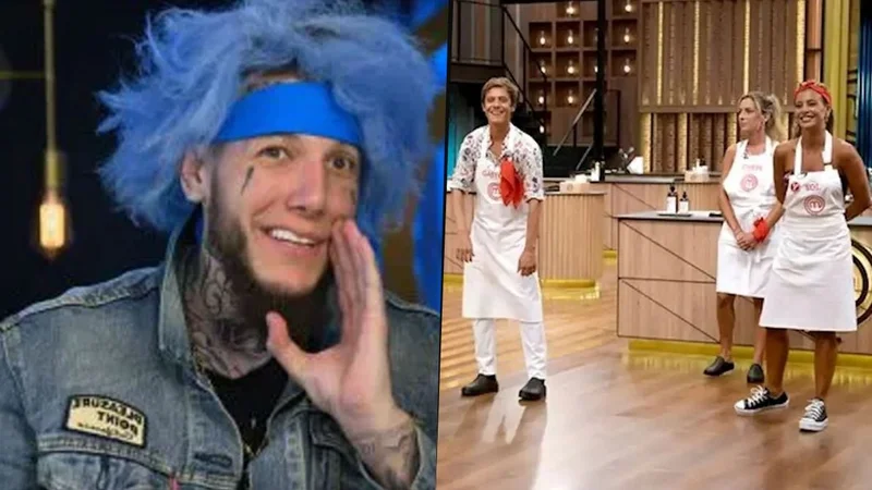 Alexander Caniggia y participantes de MasterChef Celebrity