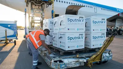 Coronavirus: arribó un vuelo con 765.545 mil dosis de la Sputnik V desde Moscú Coronavirus: arribó un vuelo con 765.545 mil dosis de la Sputnik V desde Moscú