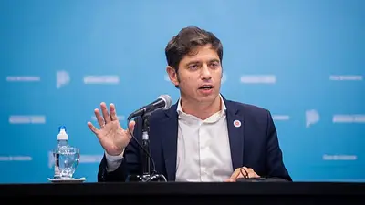 Axel Kicillof en conferencia de prensa Axel Kicillof en conferencia de prensa