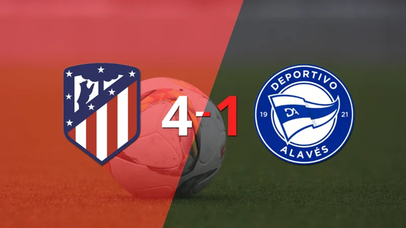 João Félix anotó un doblete en la goleada 4-1 de Atlético de Madrid a Alavés