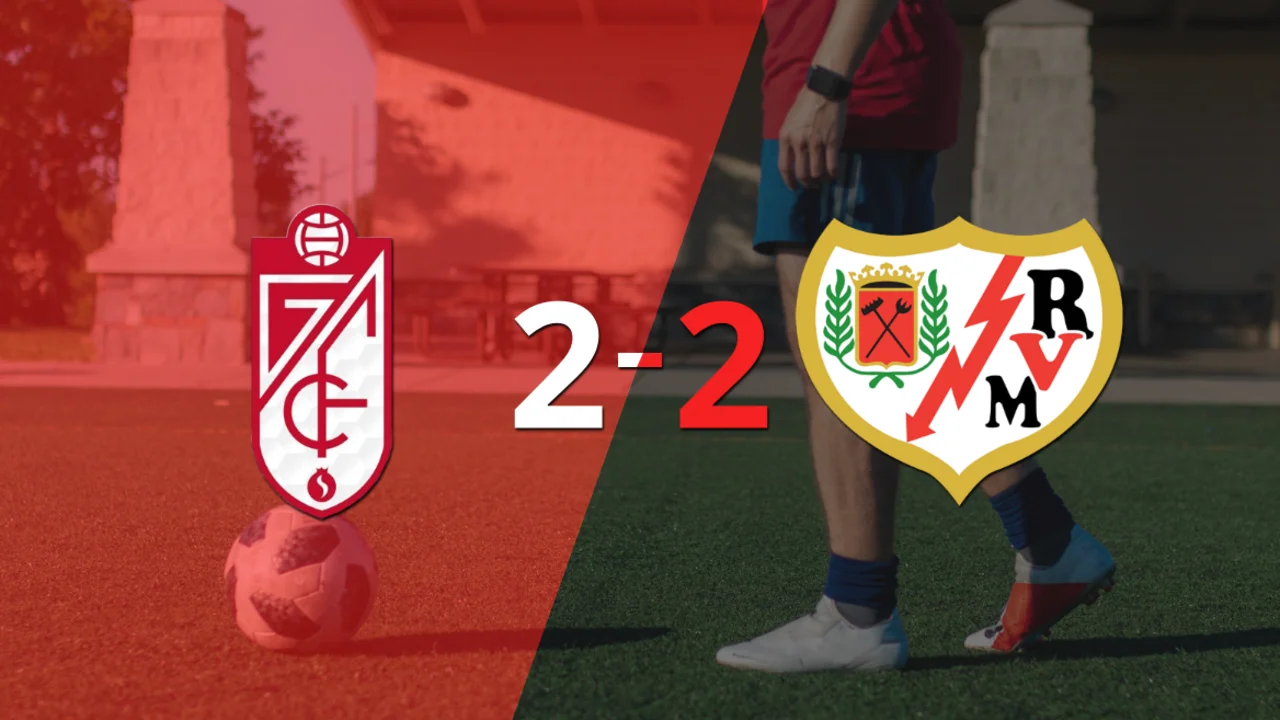 Granada y Rayo Vallecano sellaron un empate a dos