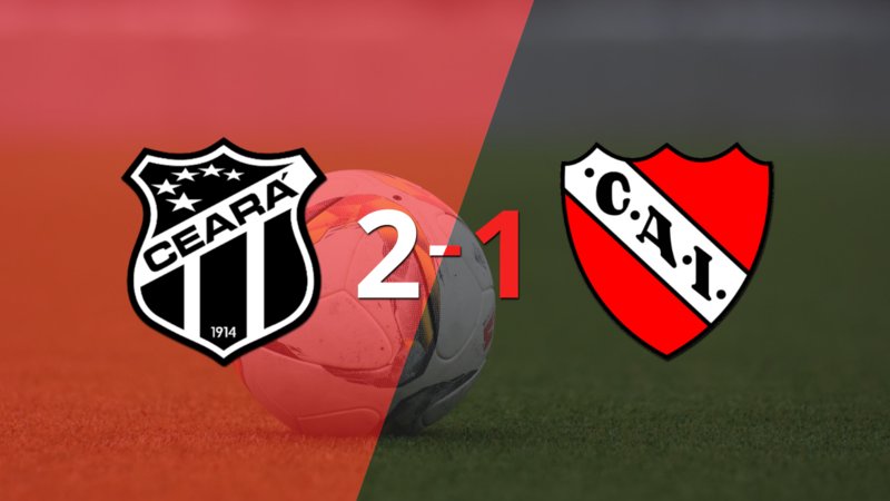 Ceará consiguió una victoria en casa por 2 a 1 ante Independiente