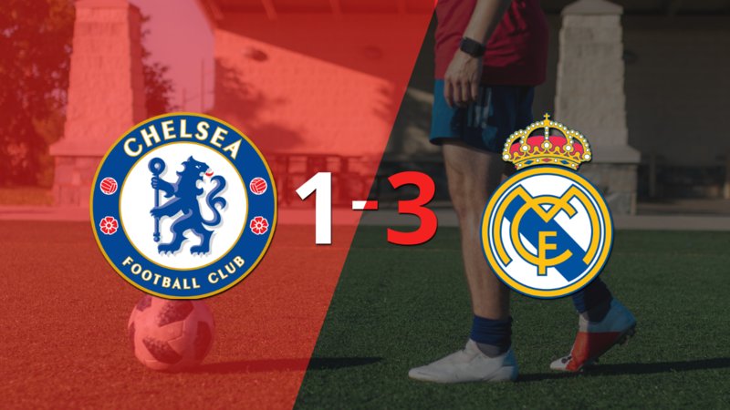 Real Madrid vence por 3-1 a Chelsea con triplete de Karim Benzema