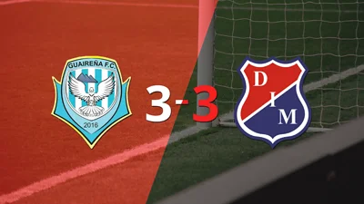 Guaireña e Independiente Medellín igualaron un encuentro lleno de goles en el estadio Defensores del Chaco Guaireña e Independiente Medellín igualaron un encuentro lleno de goles en el estadio Defensores del Chaco