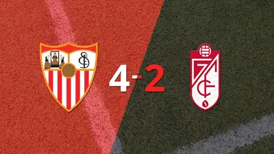 Sevilla se impuso de local por 4 a 2 ante Granada Sevilla se impuso de local por 4 a 2 ante Granada