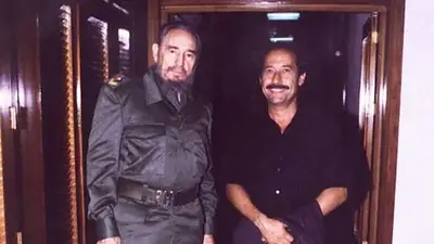 Fidel Castro y Guillermo Francella Fidel Castro y Guillermo Francella