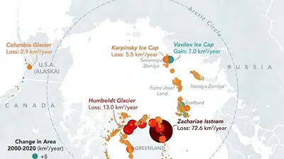 Advierten que los glaciares árticos se están derritiendo a un ritmo acelerado Advierten que los glaciares árticos se están derritiendo a un ritmo acelerado