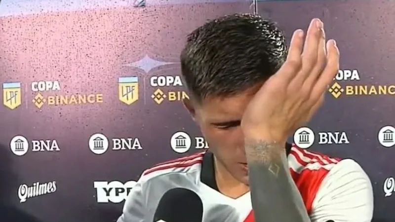 Las lágrimas de Enzo Fernández por la ovación de los hinchas de River: "Desde inferiores"