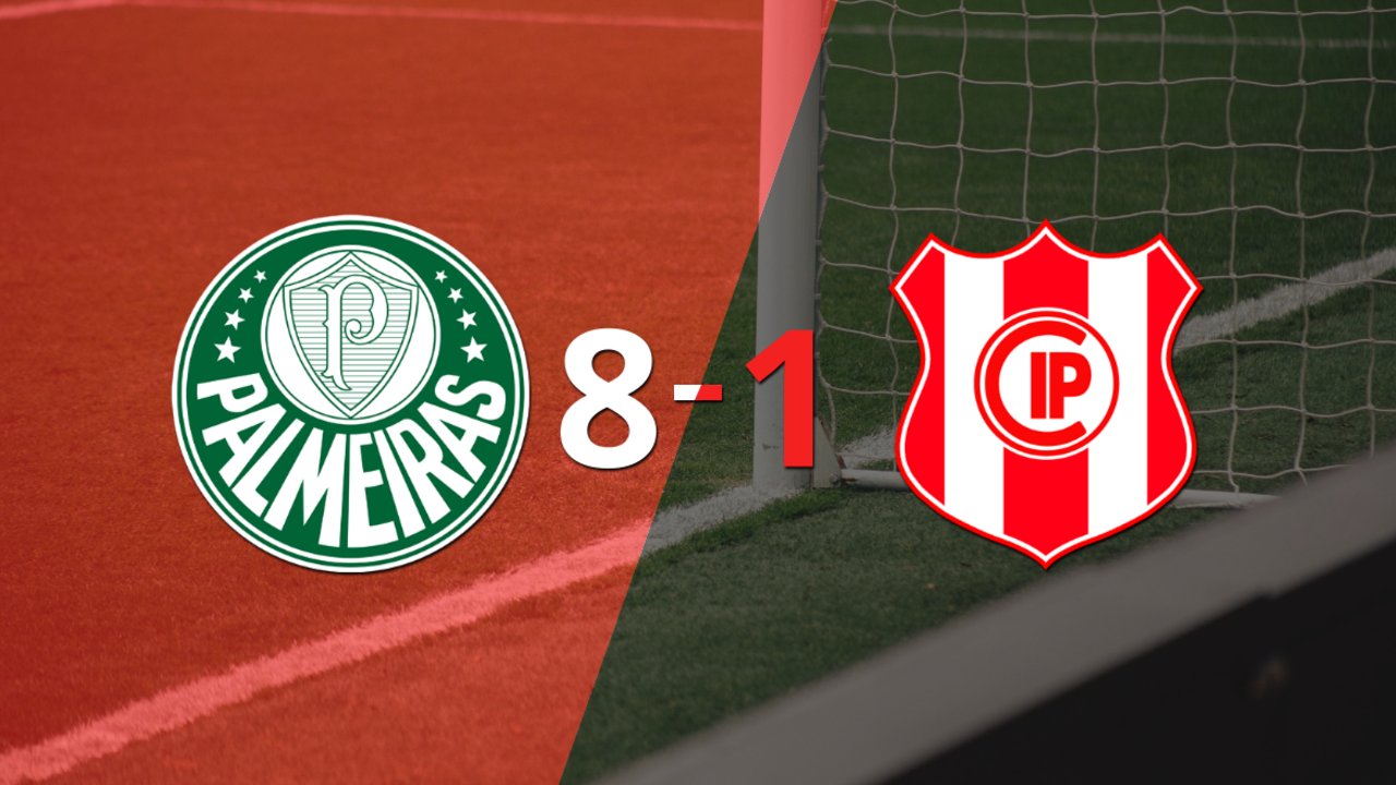 Palmeiras golea 8-1 a Independiente Petrolero y Raphael Veiga firma doblete 