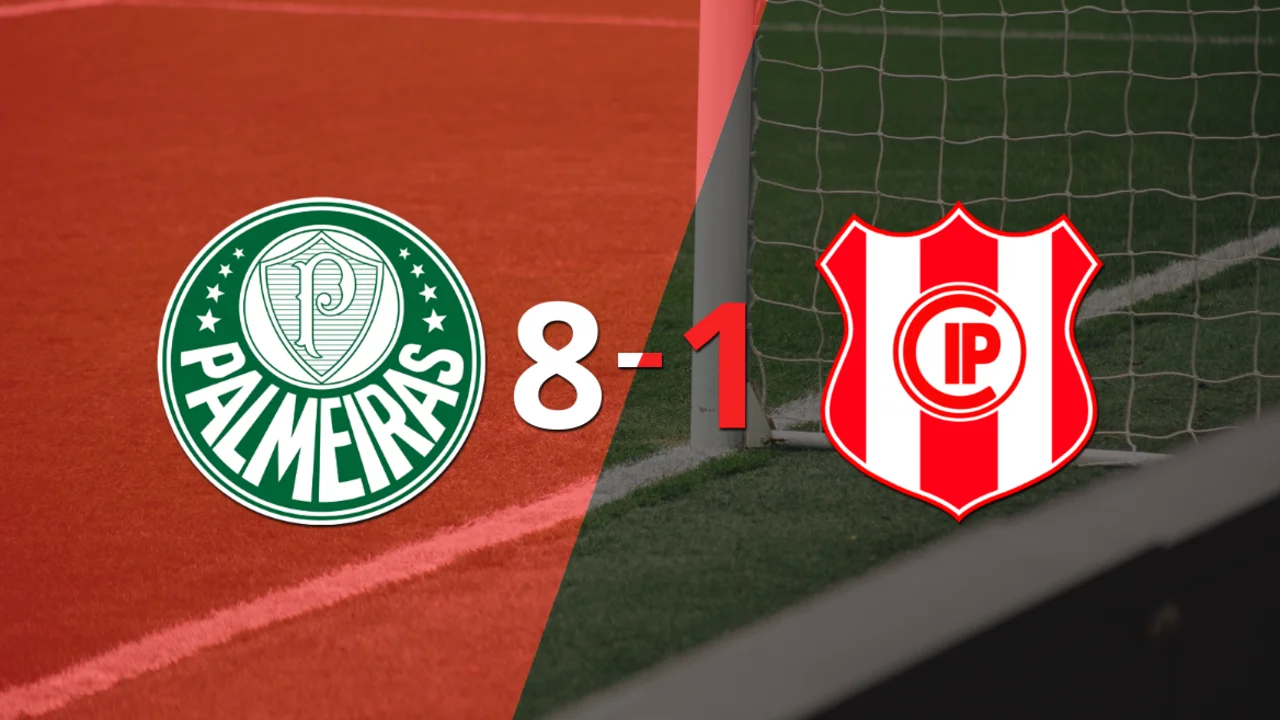 Palmeiras golea 8-1 a Independiente Petrolero y Raphael Veiga firma doblete 