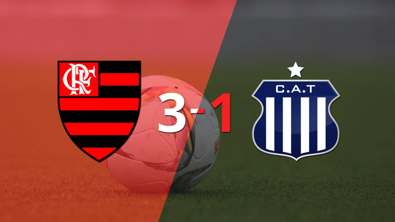 Doblete de Éverton Ribeiro en el triunfo 3-1 de Flamengo frente a Talleres