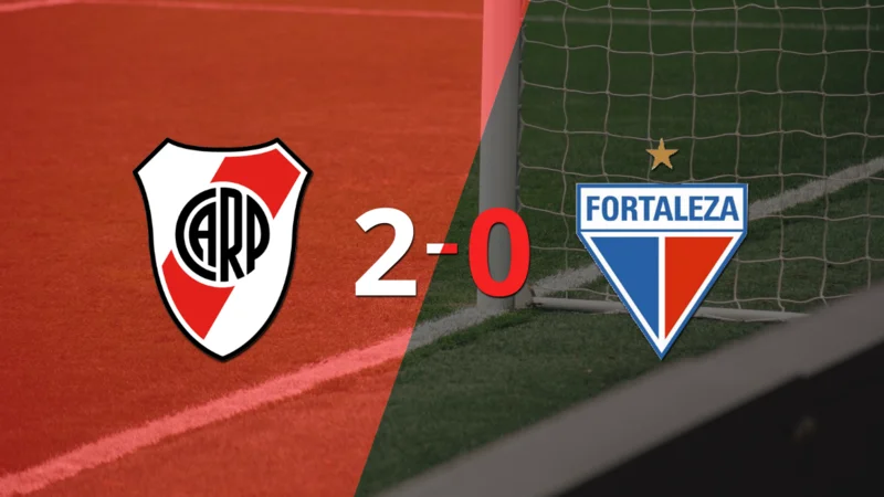 En su casa, River Plate le ganó a Fortaleza por 2-0