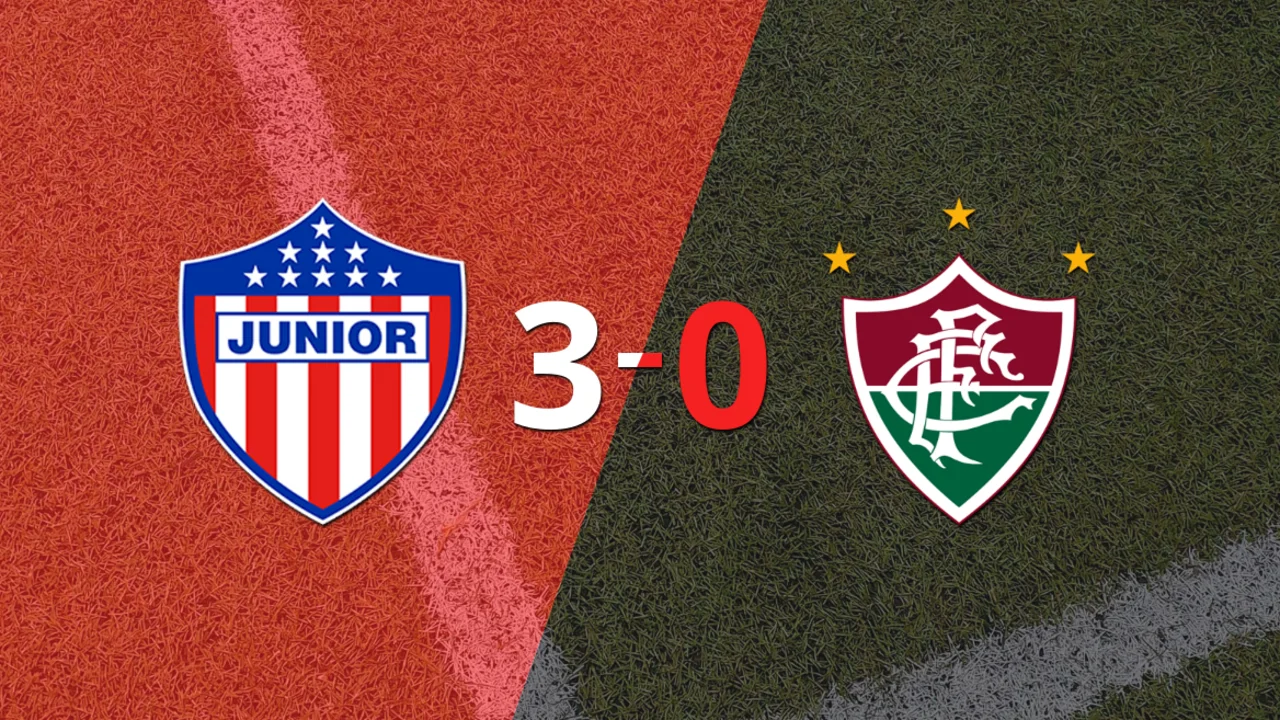 Junior liquidó en su casa a Fluminense por 3 a 0