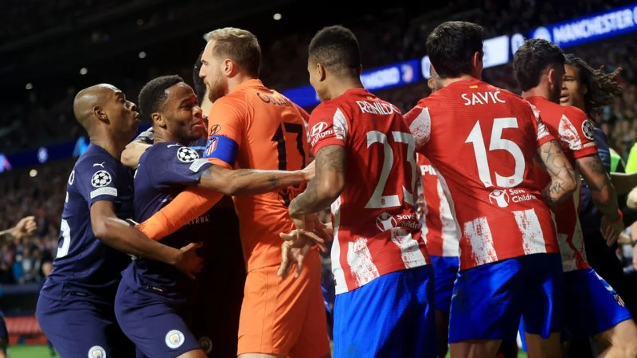 Tensión en el túnel de vestuarios entre el Atlético y el City tras el partido de Champions