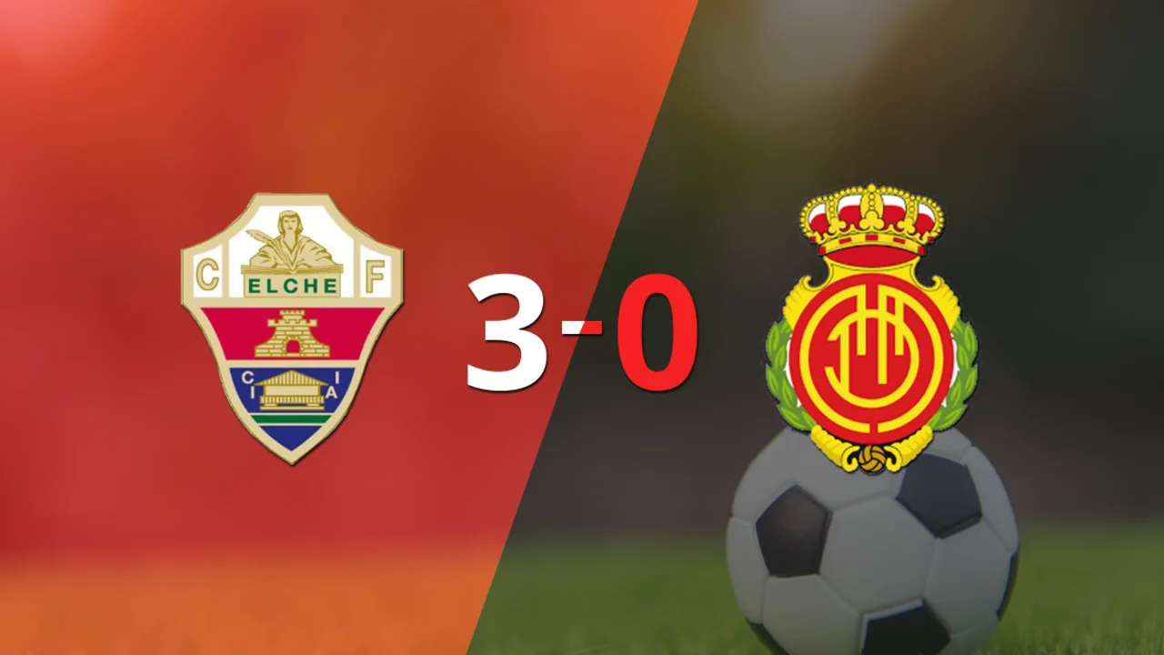 Goleada de Elche 3 a 0 sobre Mallorca
