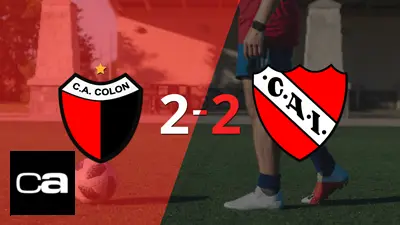 Colón e Independiente sellaron un empate a dos Colón e Independiente sellaron un empate a dos