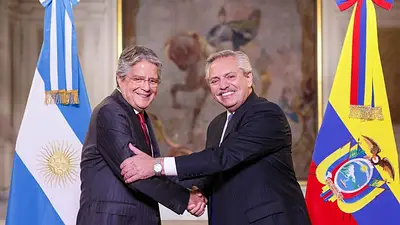 Junto a Lasso, Alberto Fernández hizo un llamado para "ayudar a Venezuela" Junto a Lasso, Alberto Fernández hizo un llamado para "ayudar a Venezuela"