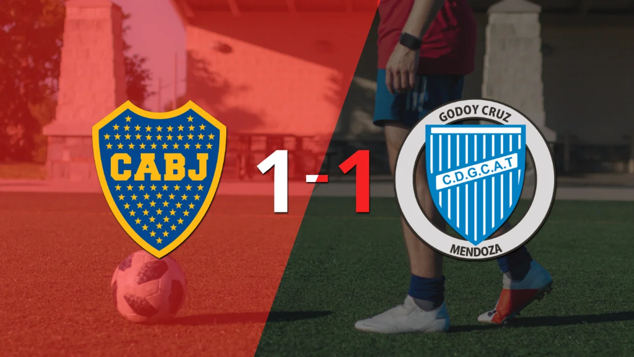Boca Juniors y Godoy Cruz se reparten los puntos y empatan 1-1