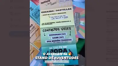 "Cocaína y pastillas": qué hay detrás de la campaña de consumo responsable de Morón "Cocaína y pastillas": qué hay detrás de la campaña de consumo responsable de Morón