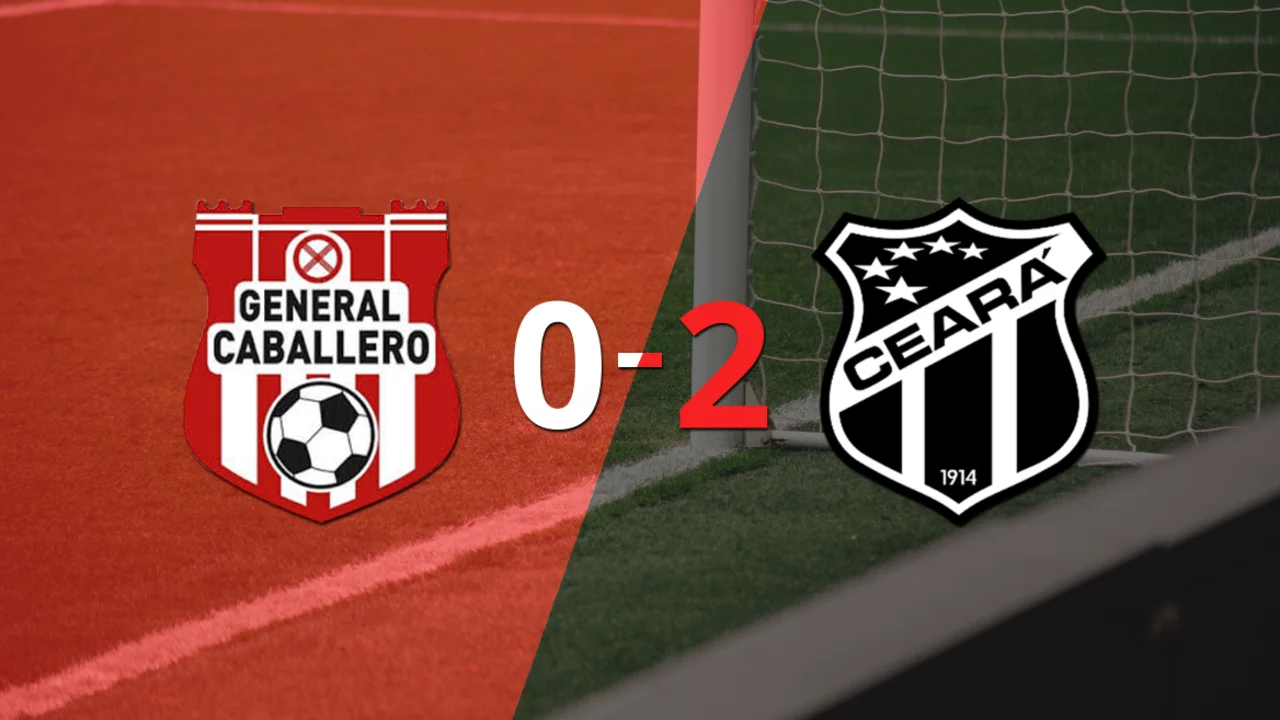 Ceará, de visitante, derrotó 2-0 a General Caballero JLM