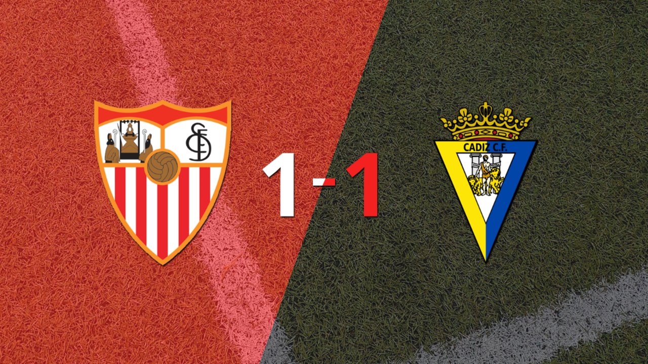 Sevilla y Cádiz empataron 1 a 1