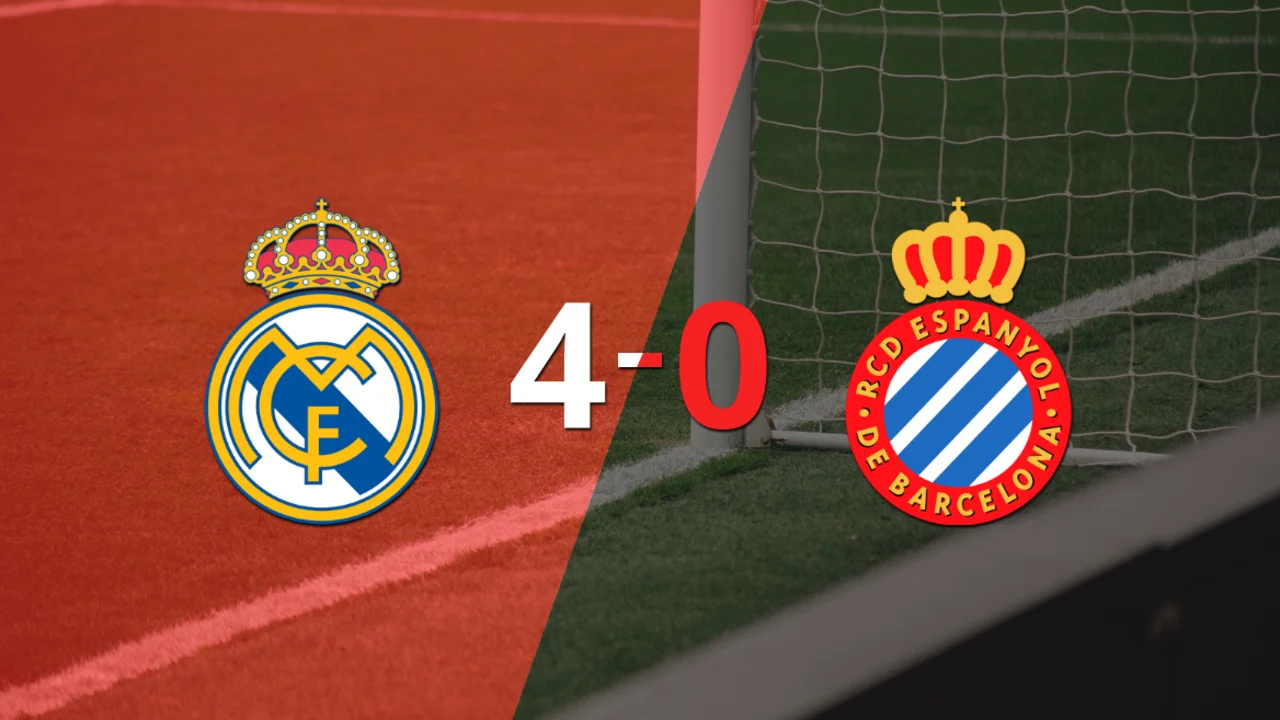 Espanyol cayó ante Real Madrid con dos goles de Rodrygo