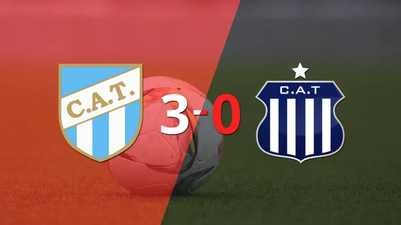Cristian Menéndez anotó un doblete en la goleada 3-0 de Atlético Tucumán a Talleres