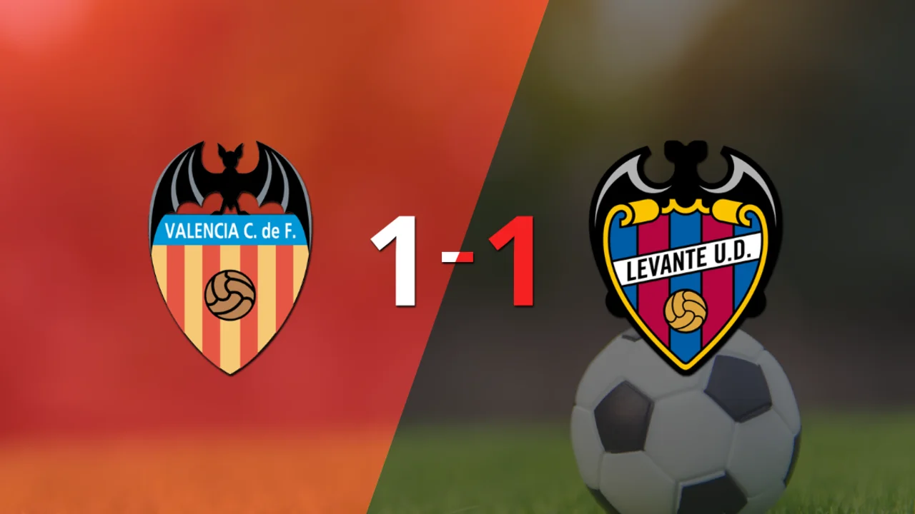 Empate a uno entre Valencia y Levante