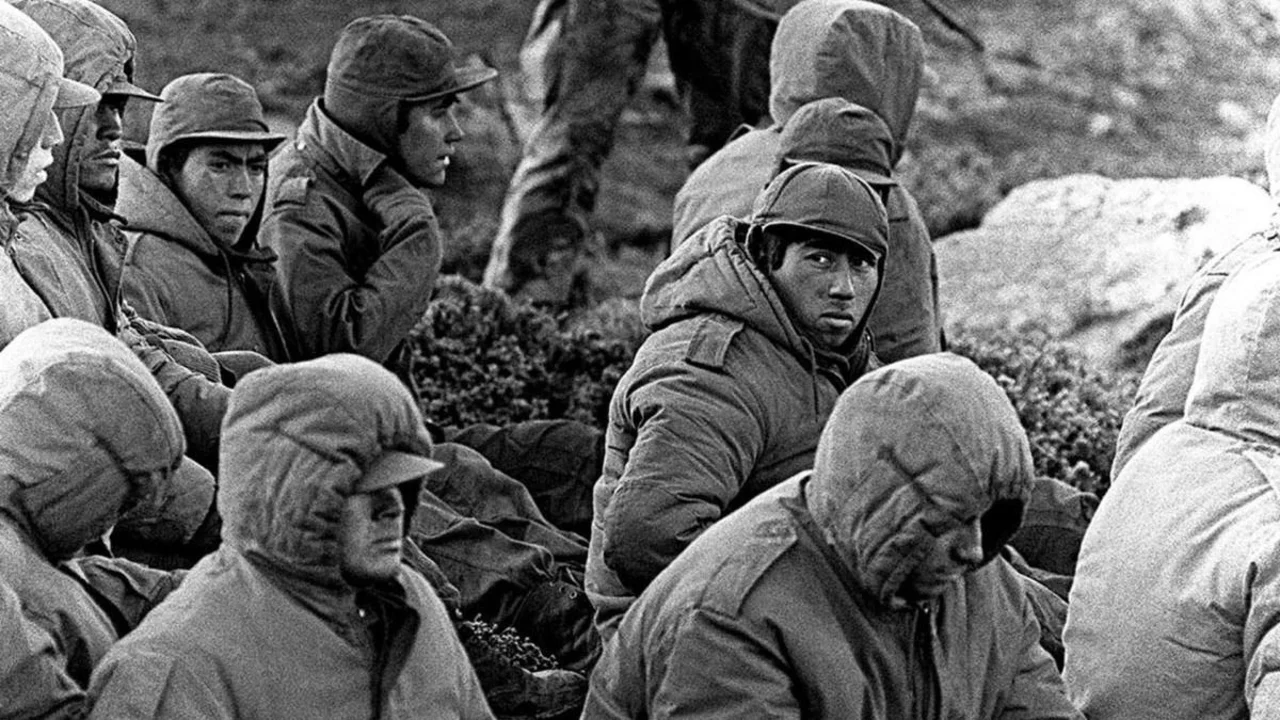Soldados en Malvinas.