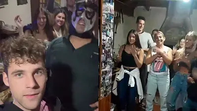 Ariel Ansaldo y el descontrolado reencuentro de los hermanitos. Ariel Ansaldo y el descontrolado reencuentro de los hermanitos.