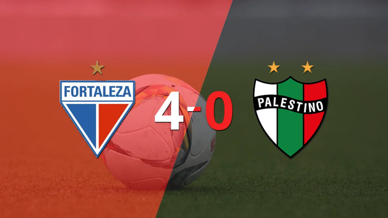 Tomás Pochettino anotó un doblete en la goleada 4-0 de Fortaleza a Palestino