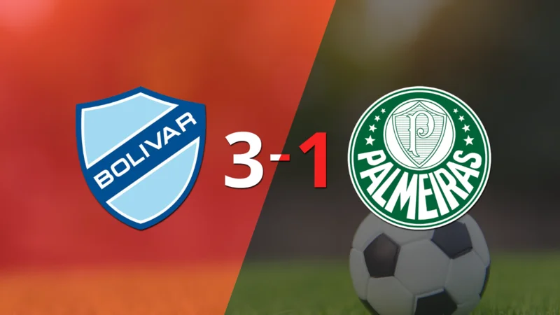 Bolívar logró una victoria sólida ante Palmeiras por 3 a 1