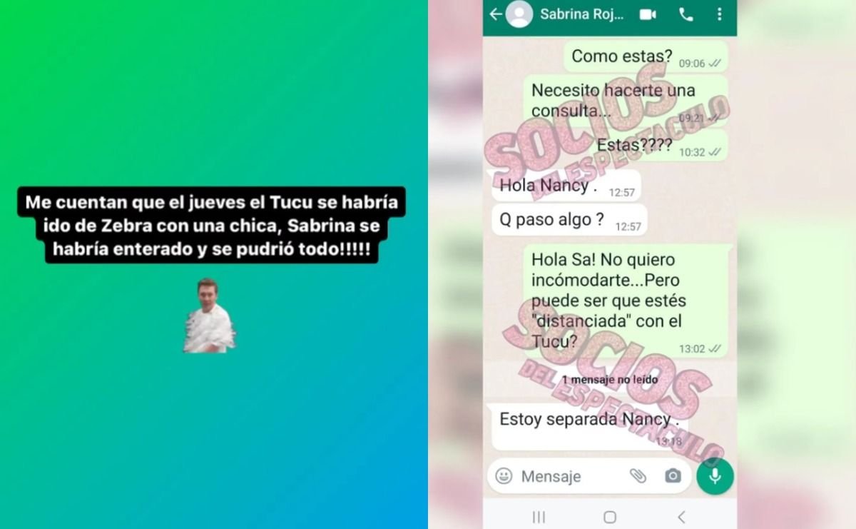 Sabrina Rojas y El Tucu López separados