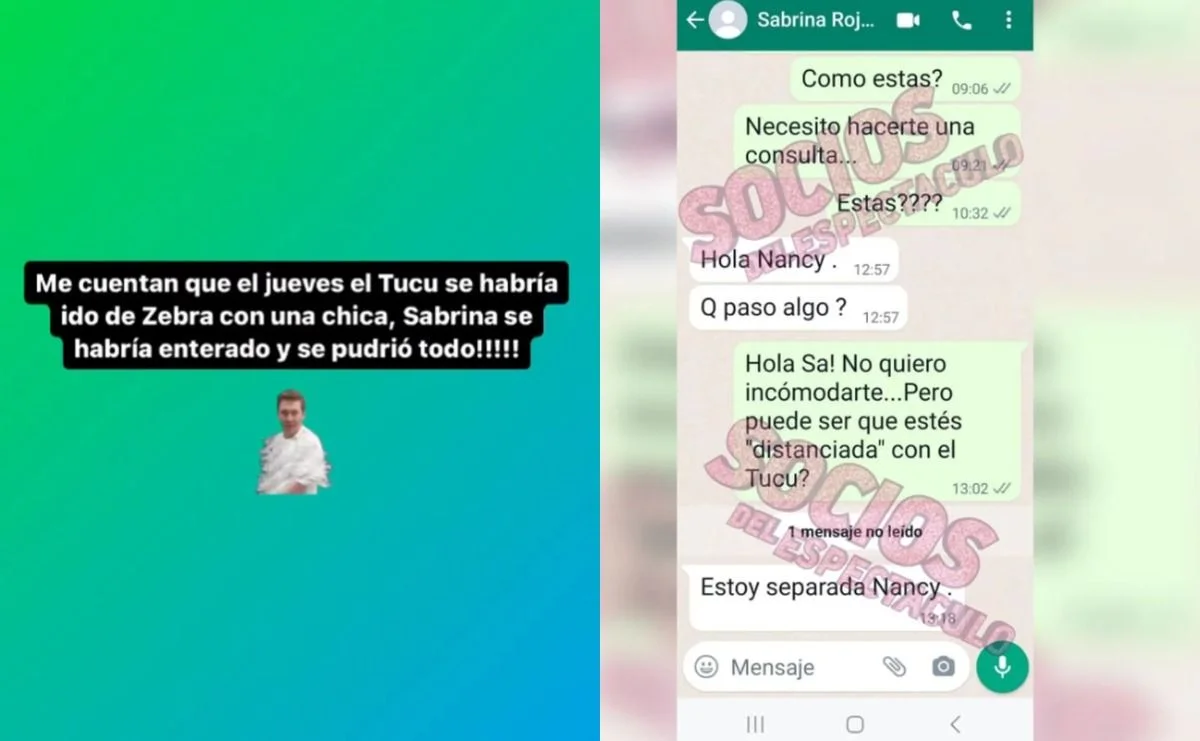 Sabrina Rojas y El Tucu López separados