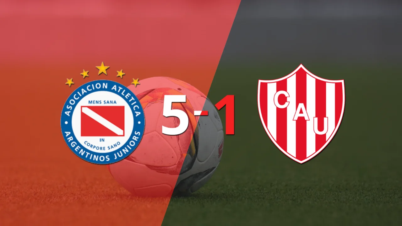 Argentinos Juniors goleó 5-1 a Unión con triplete de Gabriel Ávalos