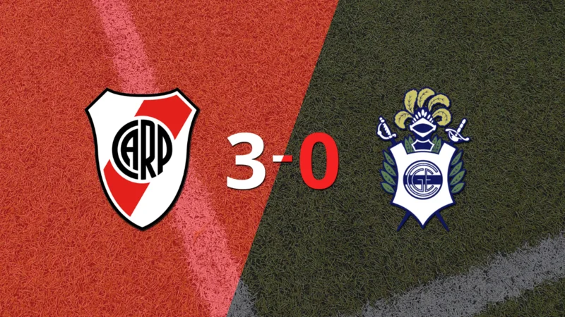 River Plate liquidó en su casa a Gimnasia por 3 a 0