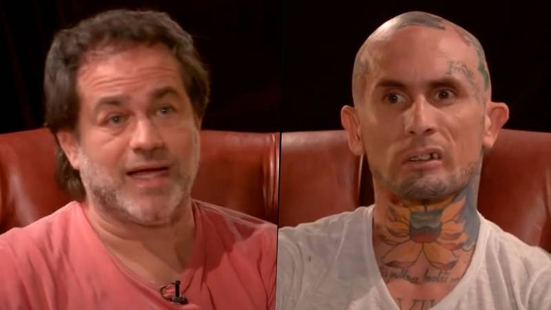 Emanuel Noir, cantante de Ke Personajes, con Gastón Pauls en Seres Libres