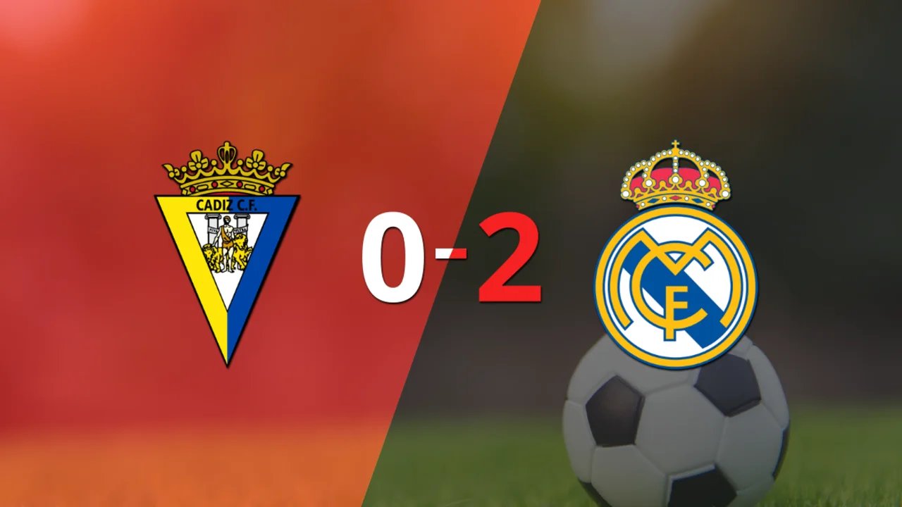 Con dos tantos, Real Madrid derrotó a Cádiz en su casa