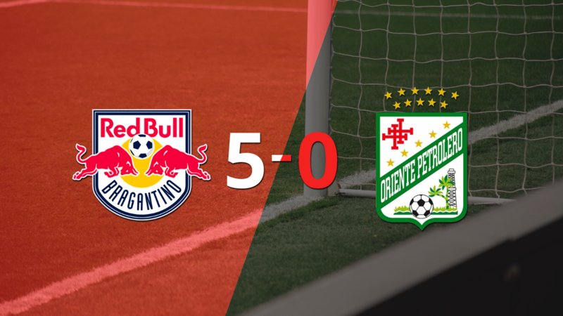 Tranquila victoria de RB Bragantino por 5 a 0 frente a Oriente Petrolero