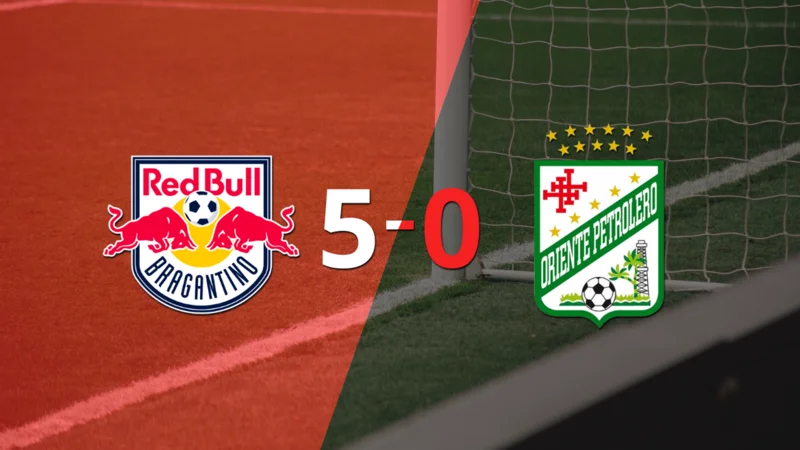 Tranquila victoria de RB Bragantino por 5 a 0 frente a Oriente Petrolero