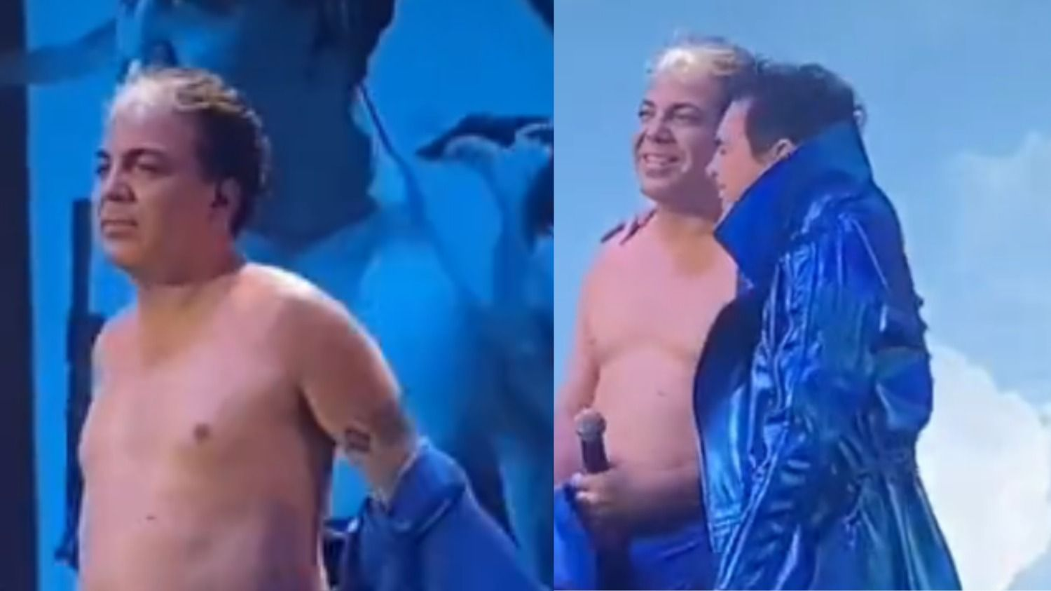 Hay video: Cristian Castro casi se desnuda en el escenario del Gran Rex |  El Destape