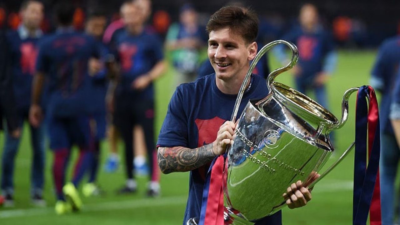 Messi con la Champions League en 2015
