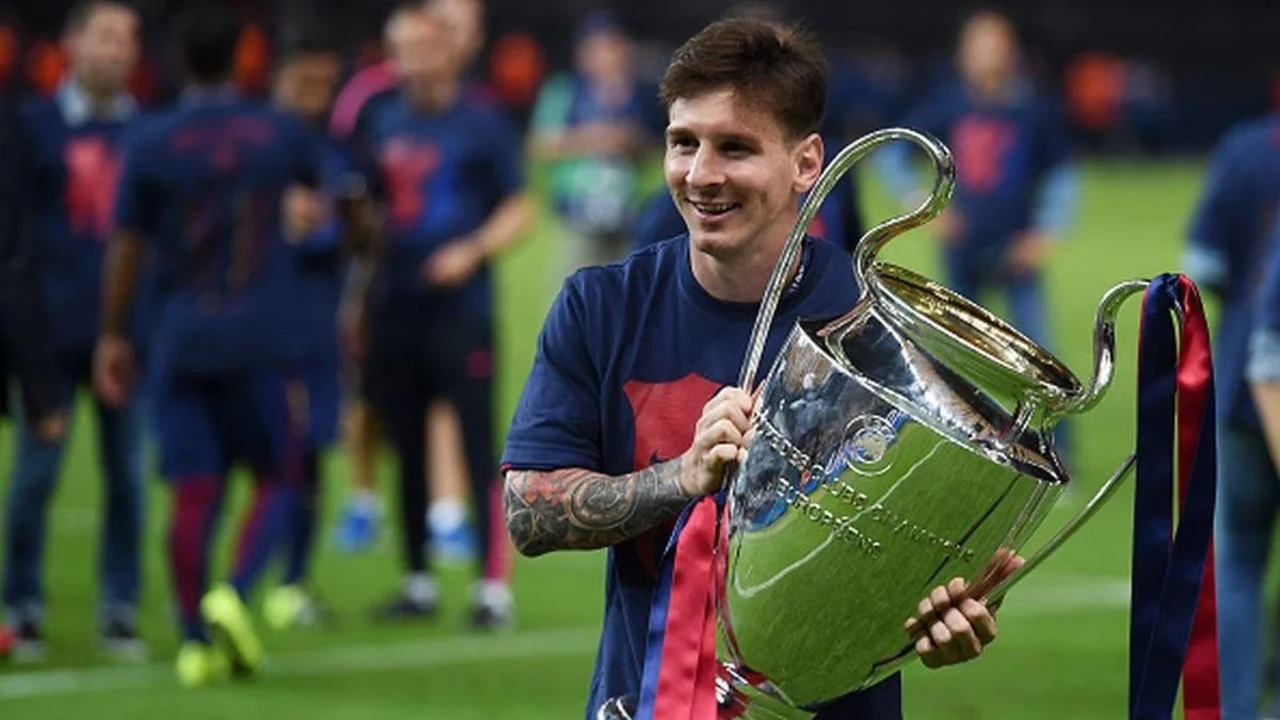 Messi con la Champions League en 2015