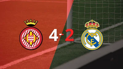 Girona le ganó a Real Madrid por 4 a 2 como local Girona le ganó a Real Madrid por 4 a 2 como local