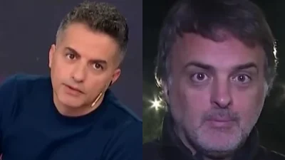 Ángel De Brito y el movilero de LAM Santiago Sposato Ángel De Brito y el movilero de LAM Santiago Sposato