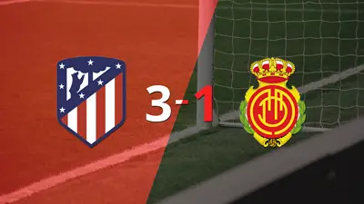 Con muchos goles, Atlético de Madrid derrotó 3-1 a Mallorca Con muchos goles, Atlético de Madrid derrotó 3-1 a Mallorca